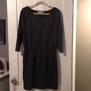 Gray pearl Ann Taylor Dress